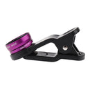 3in1 Macro+Wide Angle+Fisheye+Clip+Carrying Bag Camera Photo lens for iPhone Sumsung Purple