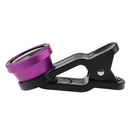 3in1 Macro+Wide Angle+Fisheye+Clip+Carrying Bag Camera Photo lens for iPhone Sumsung Purple
