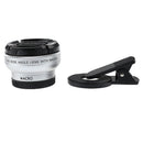 2 in 1 Camera Lens Kit 0.45X Wide Angle+10X Macro Lens Clip-On Silver