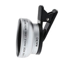 2 in 1 Camera Lens Kit 0.45X Wide Angle+10X Macro Lens Clip-On Silver