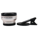 2 in 1 Camera Lens Kit 0.45X Wide Angle+10X Macro Lens Clip-On Gold