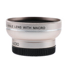 2 in 1 Camera Lens Kit 0.45X Wide Angle+10X Macro Lens Clip-On Gold