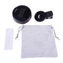Portable Super 2 In 1 0.6X Wide-angle 10X Macro Mobile Phone Lens with Clip Black
