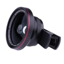 Portable Super 2 In 1 0.6X Wide-angle 10X Macro Mobile Phone Lens with Clip Black