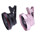 Portable Super 2 In 1 0.6X Wide-angle 10X Macro Mobile Phone Lens with Clip Black