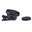 Portable Super 2 In 1 0.6X Wide-angle 10X Macro Mobile Phone Lens with Clip Black