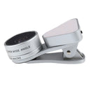 Lens Kit 0.36X Wide Angle Lens+15x Macro Lens+Fill Light for Mobile Phone Silver