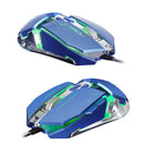 Adjustable 3200DPI Breathing LED Light Programming Gamer Mouse for PC Laptop Blue