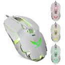 Adjustable 3200DPI Breathing LED Light Programming Gamer Mouse for PC Laptop White