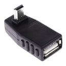 Portable Mini 5-pin USB Male to USB 2.0 Female OTG Up Angle Extension Adapter for GPS MP3 MP4