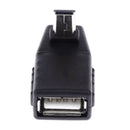 Portable Mini 5-pin USB Male to USB 2.0 Female OTG Up Angle Extension Adapter for GPS MP3 MP4