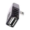 Left 90d Angled Micro USB B Male to USB a Female Host OTG Adapters for Phone