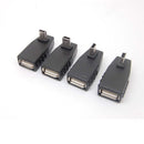 Portable Mini 5-pin USB Male to USB 2.0 Female OTG Right Angle Extension Adapter for GPS MP3 MP4