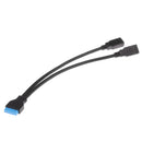 USB 3.0 Hi-Speed 19/20-Pin Motherboard Header Female/Female Cable for Laptop