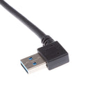 USB 3.0 Extension Cable Cord Male to Female Cable Charging Left 90 Degree 9inch