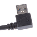 USB 3.0 Extension Cable Cord Male to Female Cable Charging Left 90 Degree 9inch