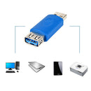 Mini USB 3.0 Type A Female To Female Connector Cable Extender Plug Adapter