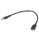 USB 3.0 Extension Cable Male to Female Data Sync for VGA Interface 0.3Meter Black