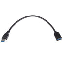 USB 3.0 Extension Cable Male to Female Data Sync for VGA Interface 0.3Meter Black