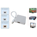 3 In 1 Mini DP To HDMI DVI VGA Adapter Converter Cable For MacBook White