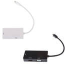 3In1 DP Male to VGA DVI HDMI Female Converter Adapter Cable For MacBook Black