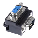 Mini RS232 DSUB 9Pin 90 Degree Right Angled Male to Female M/F Extension Adapter for Projector Monitor