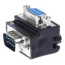 Mini RS232 DSUB 9Pin 90 Degree Right Angled Male to Female M/F Extension Adapter for Projector Monitor