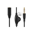 1M/3ft 3.5mm M/F Stereo Headphone Audio Extension Cable w/ Volume Control