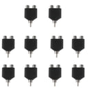 10xRCA Stereo Male to 2xRCA Female Splitter Compatible with Audio Systems