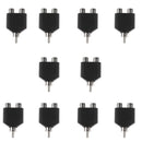 10xRCA Stereo Male to 2xRCA Female Splitter Compatible with Audio Systems