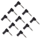 10Piece 90Degree 6.35mm Male To 3.5mm Female Stereo Headphone Audio Adapter