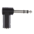 10Piece 90Degree 6.35mm Male To 3.5mm Female Stereo Headphone Audio Adapter