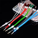 3.5mm Jack Plug Y Splitter Audio Stereo Extension Earphone Headphone Cable Red