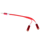 3.5mm Jack Plug Y Splitter Audio Stereo Extension Earphone Headphone Cable Red