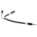 3.5mm Jack Plug Y Splitter Audio Stereo Extension Earphone Headphone Cable Black
