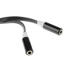3.5mm Jack Plug Y Splitter Audio Stereo Extension Earphone Headphone Cable Black