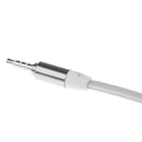 3.5mm AUX Audio Stereo Splitter Cable Headphone Adapter Flat Cable 1 Male to 2 Female White