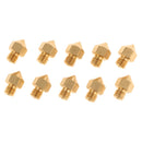 10x3D Printer 0.4mm Extruder Brass Nozzle Print Head for MK8 Makerbot RepRap Precision Machined