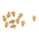 10x3D Printer 0.4mm Extruder Brass Nozzle Print Head for MK8 Makerbot RepRap Precision Machined