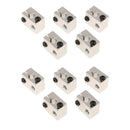 10Piece Aluminum Heater Block For 3D Printer Extruder Hot End 16x16x12mm V6