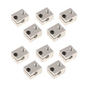 10Piece Aluminum Heater Block For 3D Printer Extruder Hot End 16x16x12mm V6