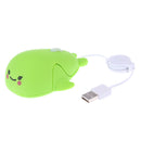 Retractable USB Optical Scroll Wheel Mouse for PC Laptop Noteboo?k Green