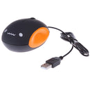 Professional Wired Mute Mouse 1000DPI Optical Mouse for Laptop PC Notebook Black&Orange