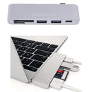 5 in1 USB C Hub 3.0 Type-C Charging Data Sync Card Reader for MacBook Pro