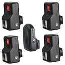 4 Channel Wireless Flash Trigger&4 Receivers&1 Sync Wire Cable for DSLR Camera
