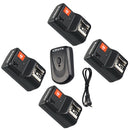 4 Channel Wireless Flash Trigger&4 Receivers&1 Sync Wire Cable for DSLR Camera