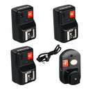 PT-04GY 4 Channels Radio Wireless Remote Flash Trigger+3Receiver for Cameras