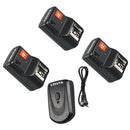 PT-04GY 4 Channels Radio Wireless Remote Flash Trigger+3Receiver for Cameras