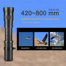 420-800mm F/8.3-16 Telephoto Manual Zoom Lens +T2 Adapter Ring for Canon EOS