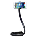 Aluminum Gooseneck Cell Phone Bed Car Desk Mount Tablet Holder for iphone Black